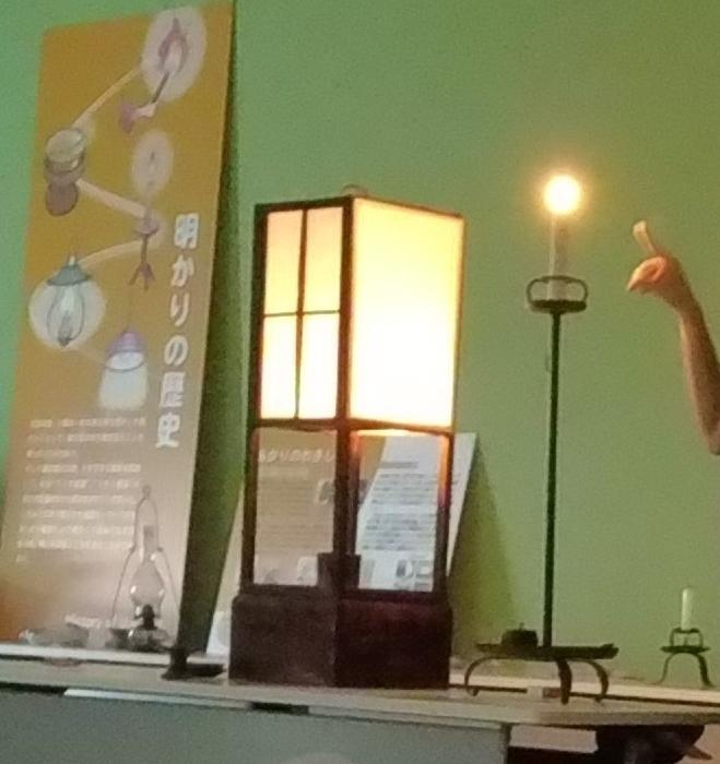 明かりの体験の様子