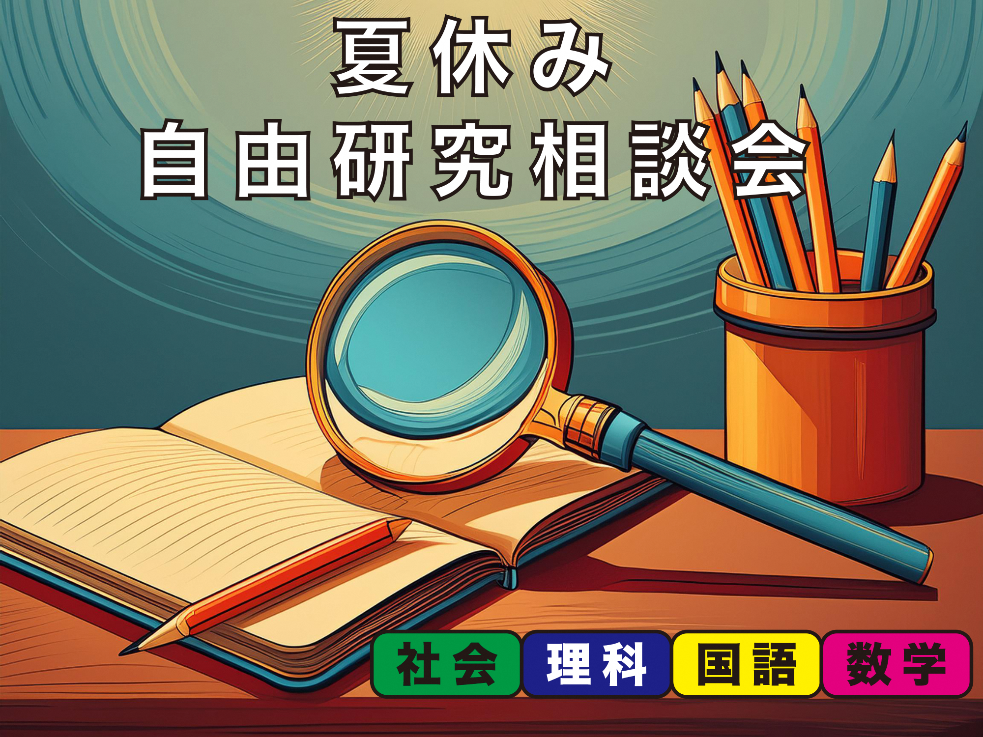 夏休み自由研究相談会ロゴ