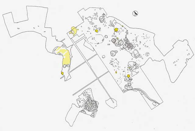 西広ムラの中期末~後期初頭の地図