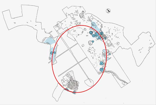 西広ムラの後期前葉の地図