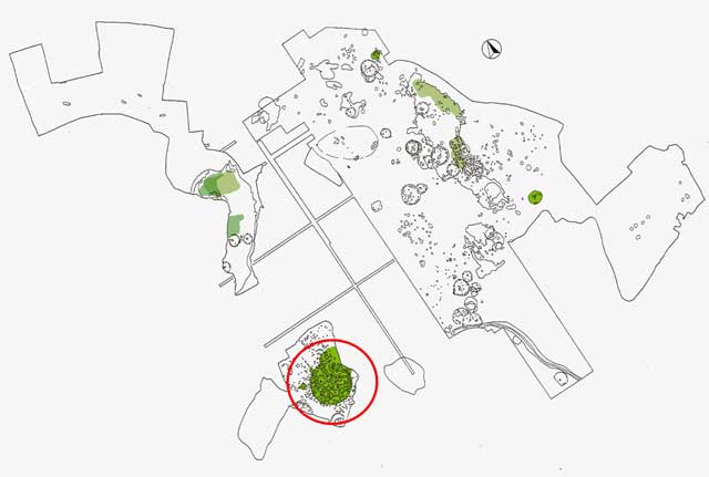 西広ムラの後期後葉の地図