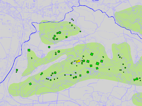 江子田金環塚古墳の地図