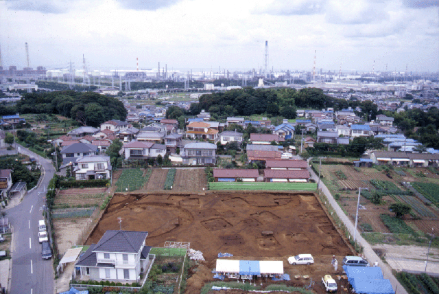 椎津城跡の上空写真