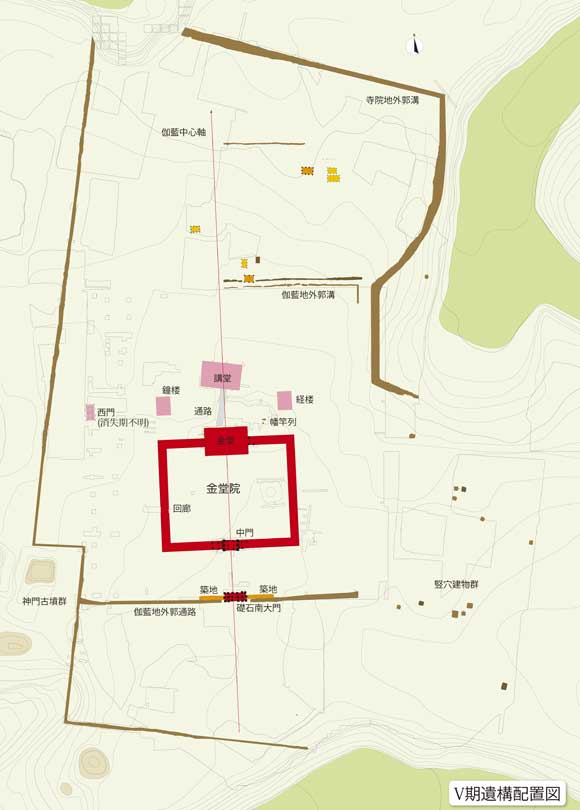 10世紀の上総国分僧寺、5期遺構配置図
