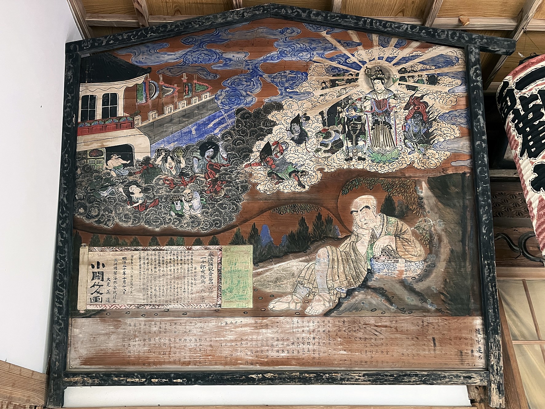 長栄寺の縁起を記した絵馬