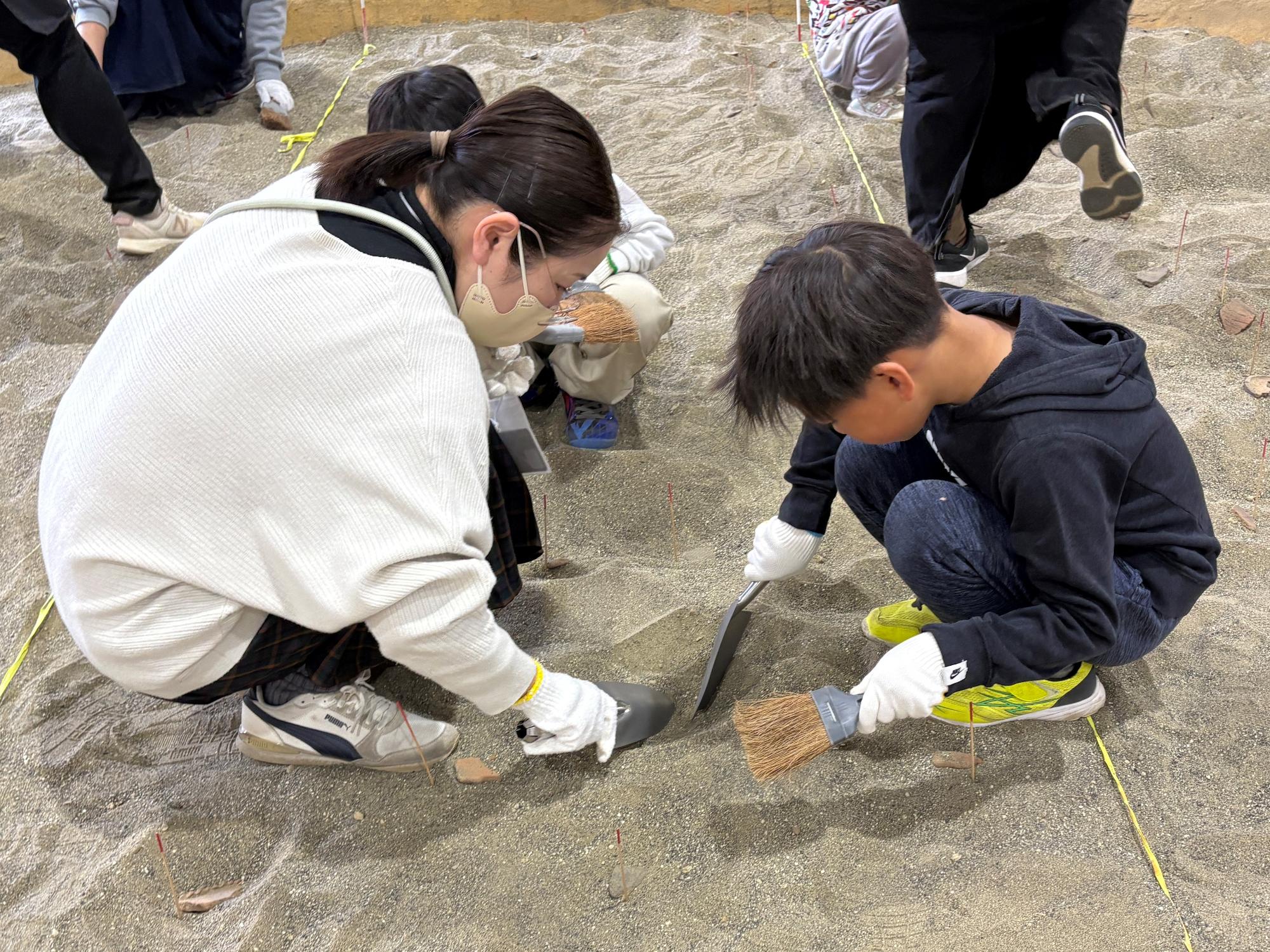 発掘体験の写真