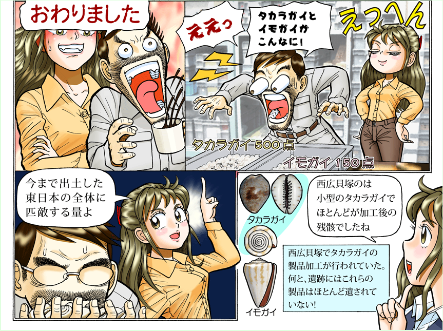 貝塚に縄文の潮騒を聞く6のイラスト