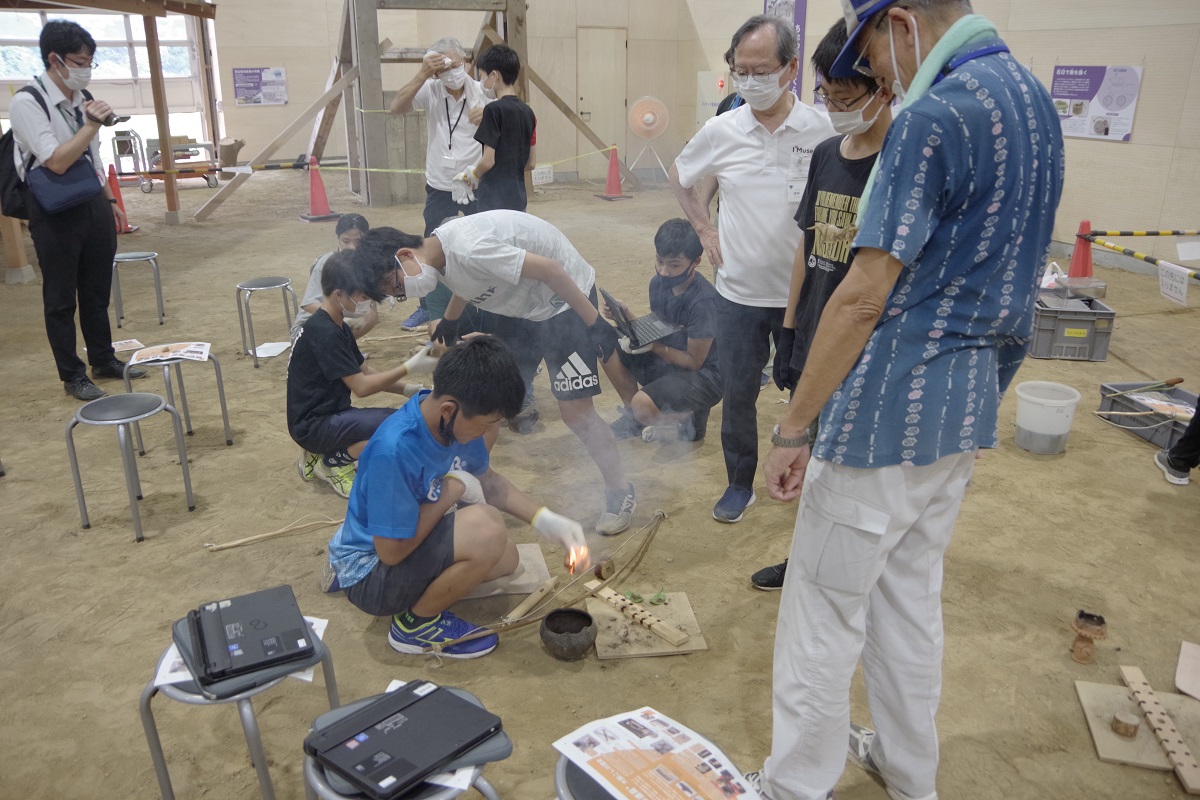 牧園小学校火起こし