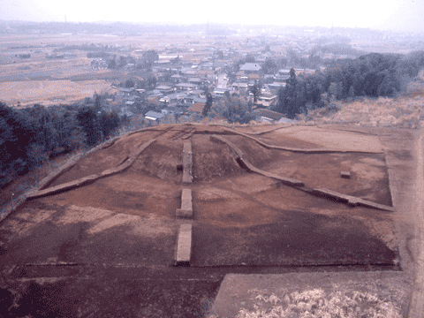 草刈1号墳全体の上空からの写真