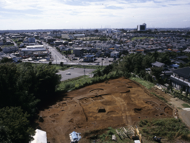 大塚台遺跡全体の上空からの写真