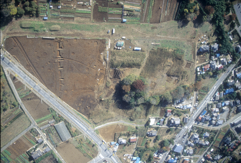 平成9年当時の大山台遺跡の空撮写真