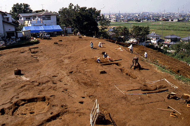 山木白船城跡下層の発掘調査の写真