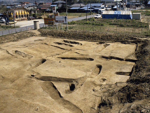 方形周溝墓のある山田大宮遺跡の写真
